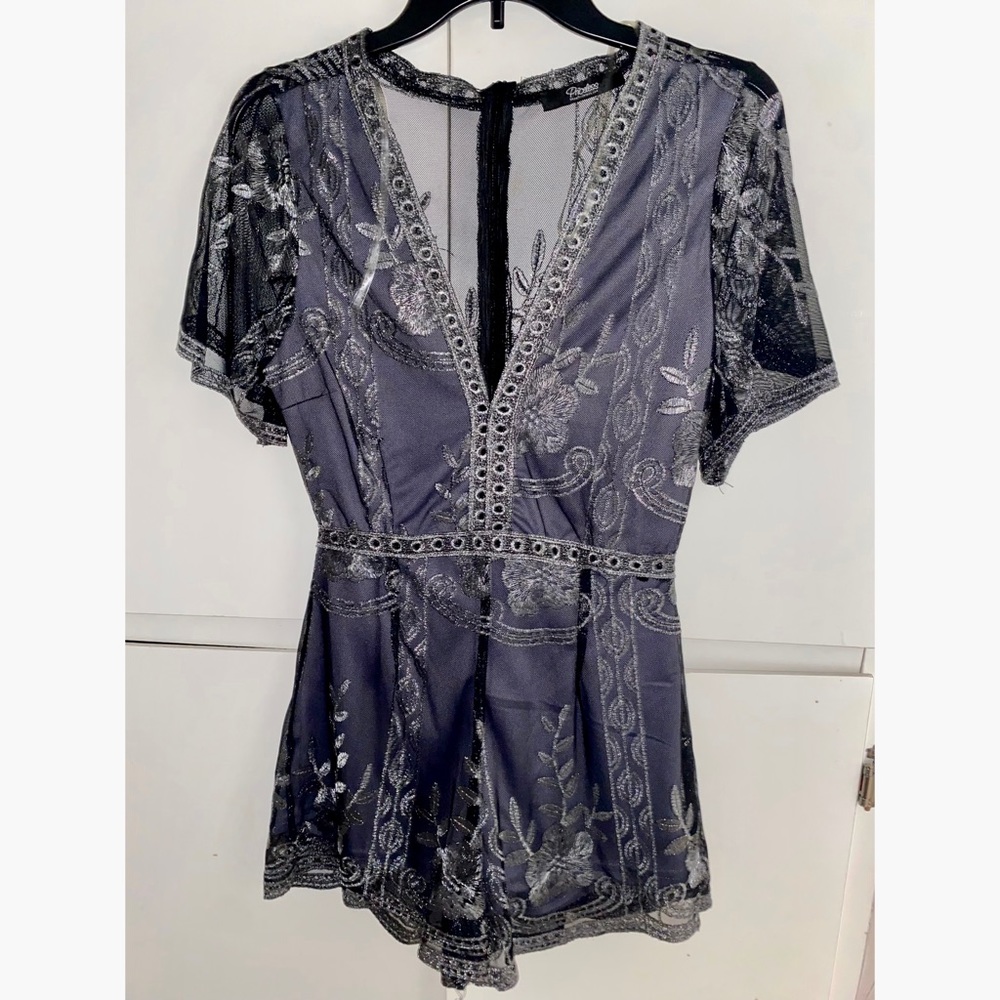 CHARCOAL ROMPER - Picture 6 of 6